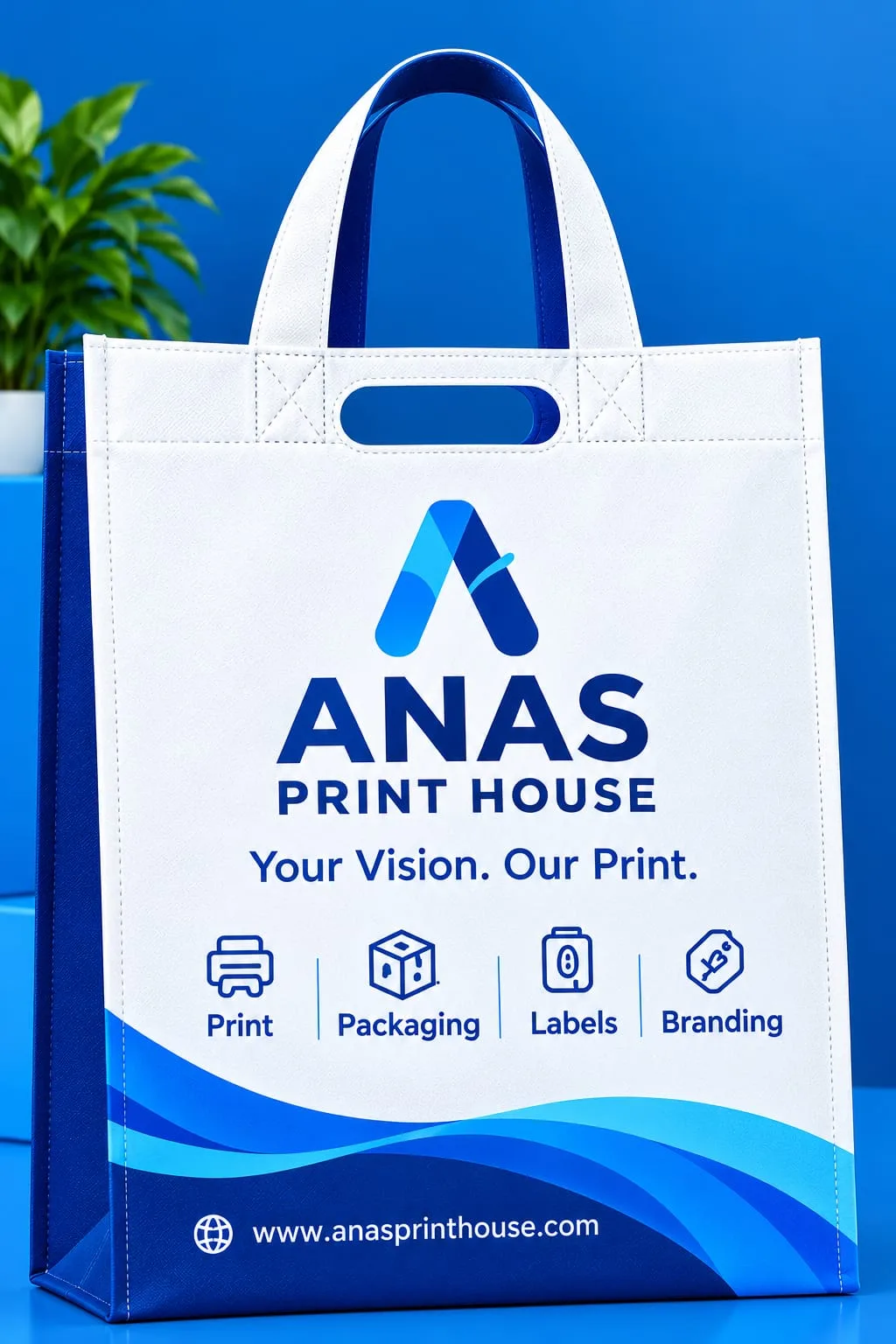 Custom Printed White Non Woven Bags