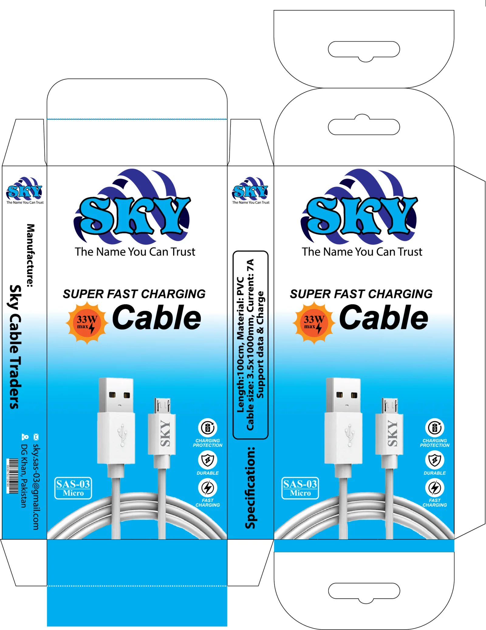 Custom Printed Charger Cable Boxes | Premium Packaging