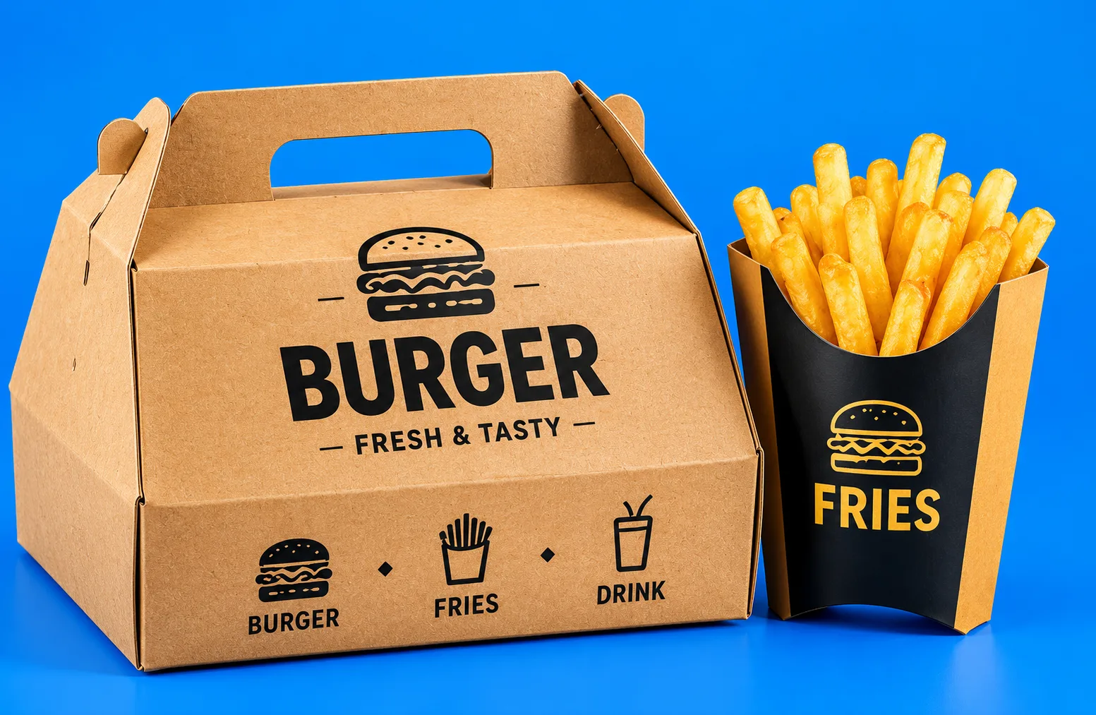 Custom Burger Boxes & Fries Packaging