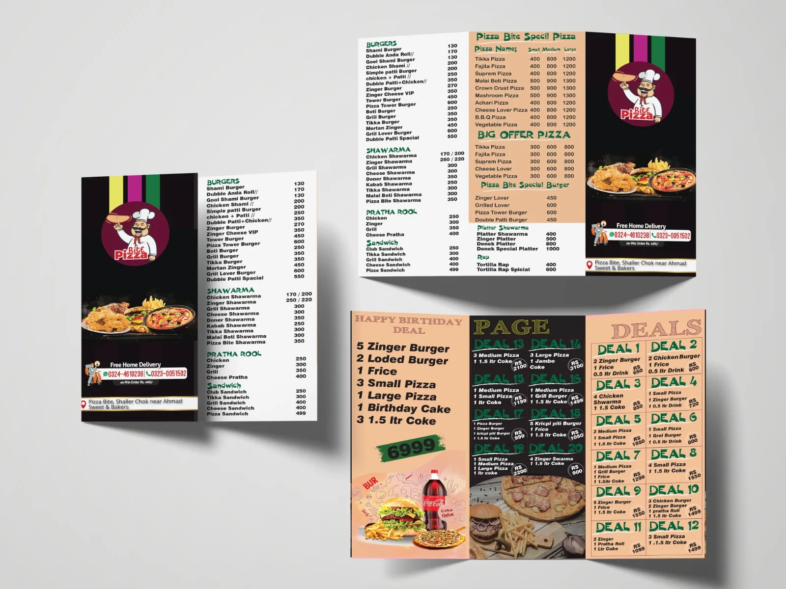 Restaurant Menu Cards